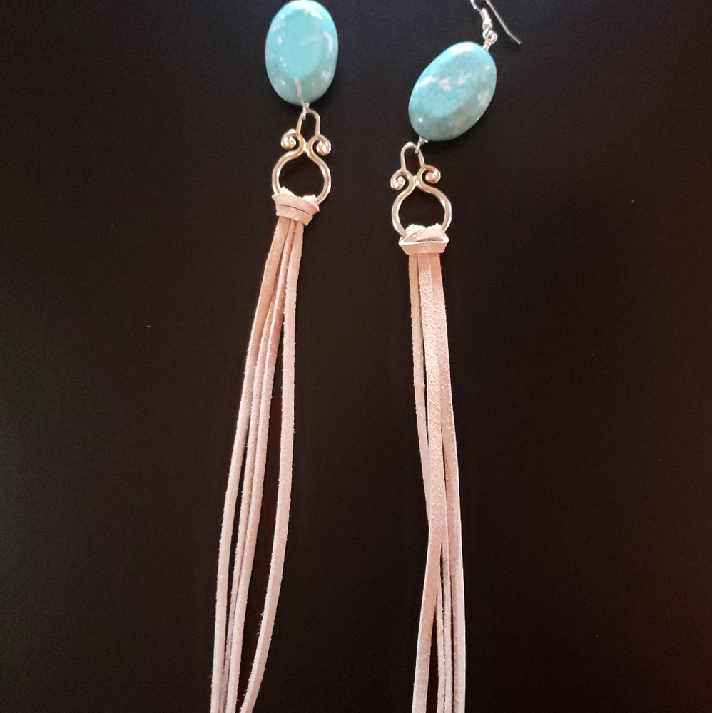 Turquoise earrings - Picture 2 of 3